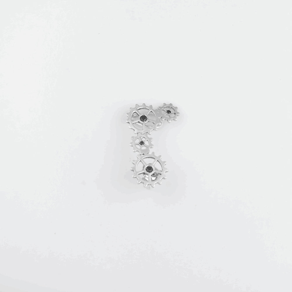 Orecchino “Gear Modulare” con Onice