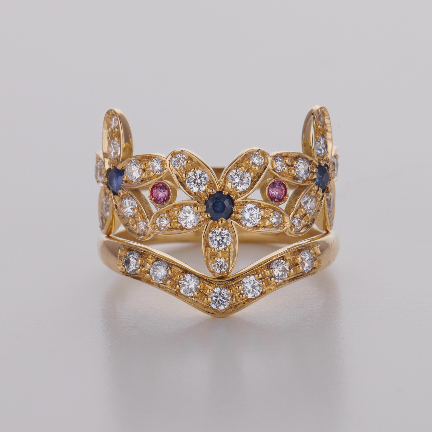 Set anello fiore