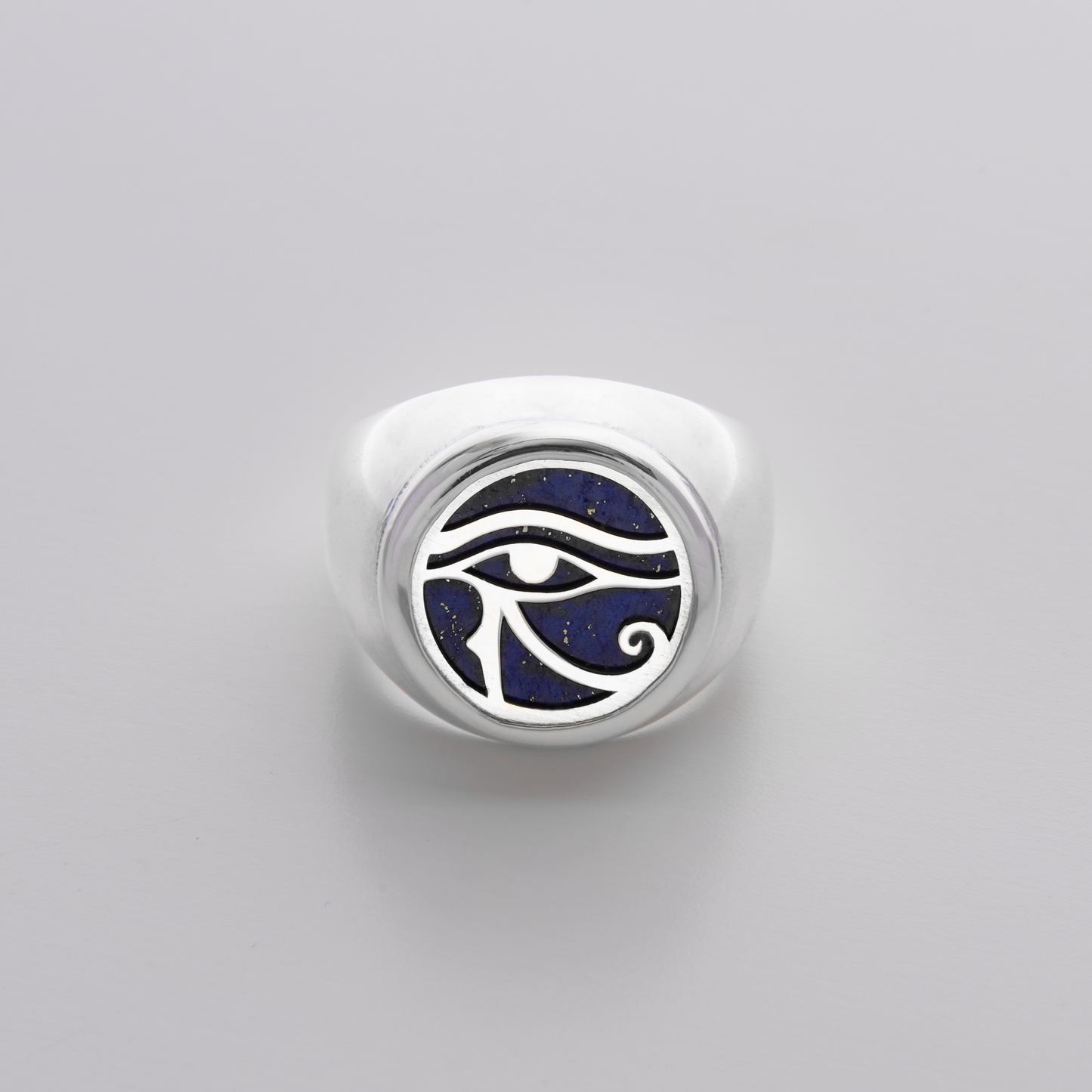 Anello Occhio di Horus in argento e Lapis.